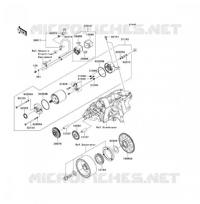 STARTER MOTOR Kawasaki MOTOS 650 2010 ER-6F  EX650CAF