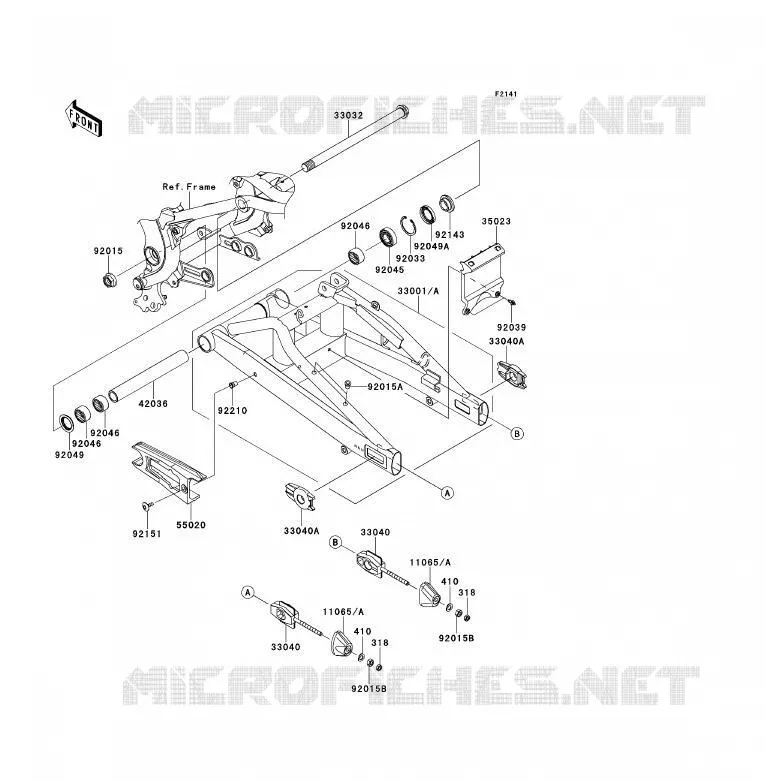 SWINGARM Kawasaki MOTOS 650 2011 ER-6F  EX650CBF