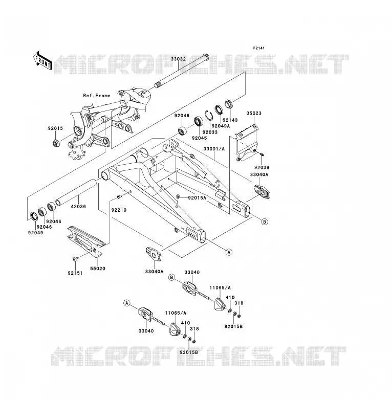 SWINGARM Kawasaki MOTOS 650 2011 ER-6F  EX650CBF