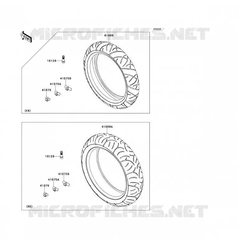 TIRES Kawasaki MOTOS 650 2009 ER-6F ABS  EX650D9F