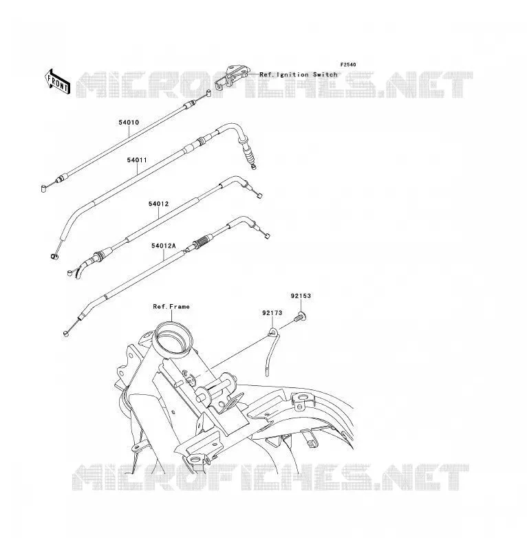 CABLES Kawasaki MOTOS 650 2009 ER-6F ABS  EX650D9F