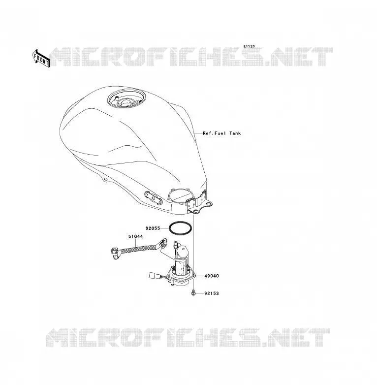 FUEL PUMP Kawasaki MOTOS 650 2010 ER-6F ABS  EX650DAF