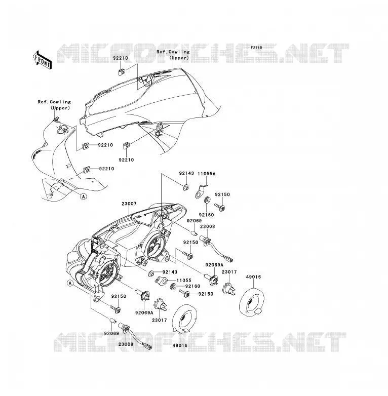 LENS(S) Kawasaki MOTOS 650 2010 ER-6F ABS  EX650DAF