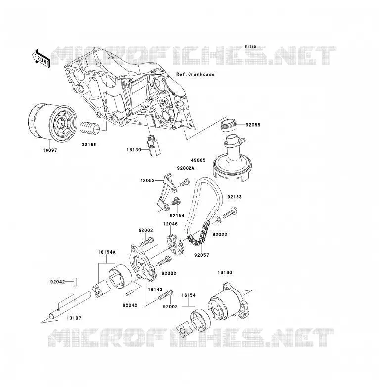 OIL PUMP Kawasaki MOTOS 650 2010 ER-6F ABS  EX650DAF