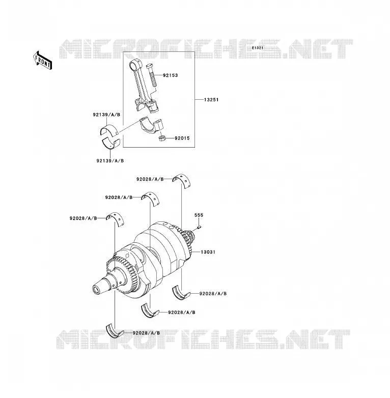 CRANKSHAFT Kawasaki MOTOS 650 2010 ER-6F ABS  EX650DAF