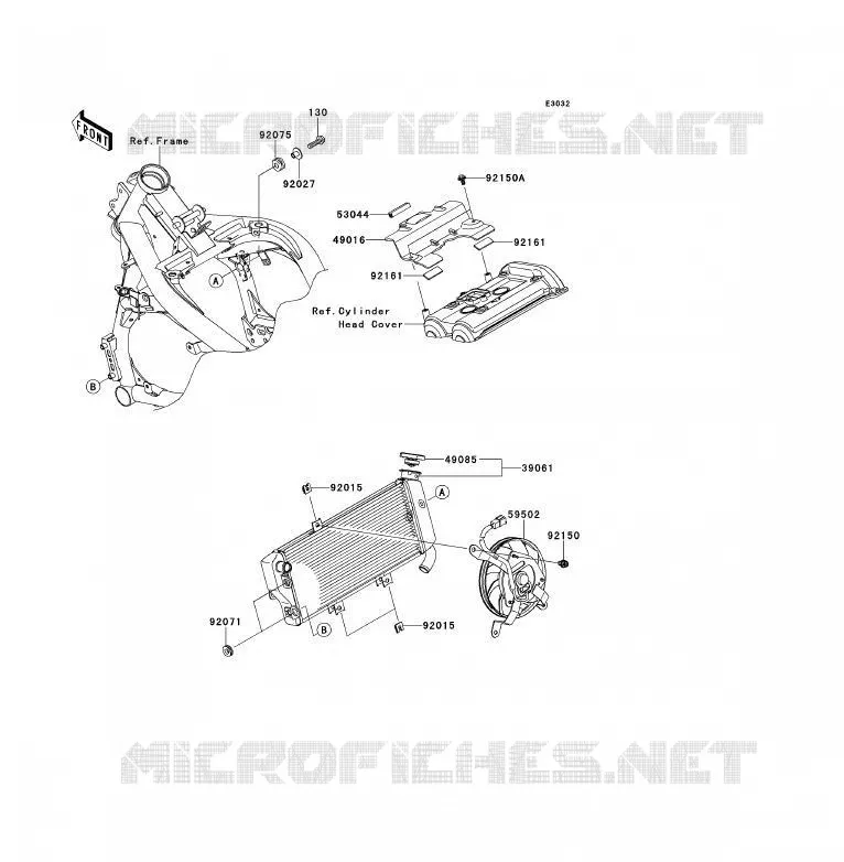 RADIATOR Kawasaki MOTOS 650 2010 ER-6F ABS  EX650DAF