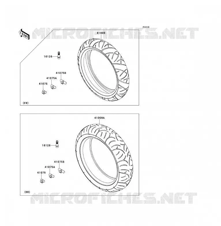 TIRES Kawasaki MOTOS 650 2011 ER-6F ABS  EX650DBF