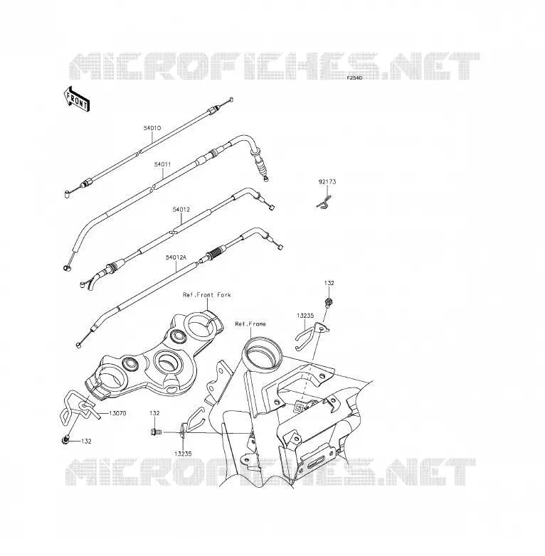 CABLES Kawasaki MOTOS 650 2012 ER-6F  EX650ECF