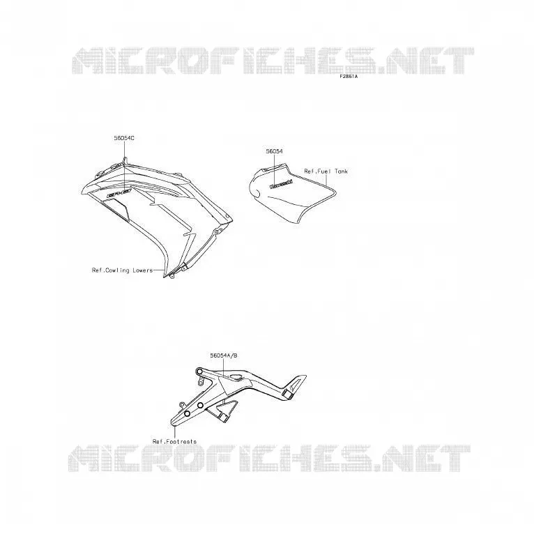 DECALS(Black)(ECF) Kawasaki MOTOS 650 2012 ER-6F  EX650ECF