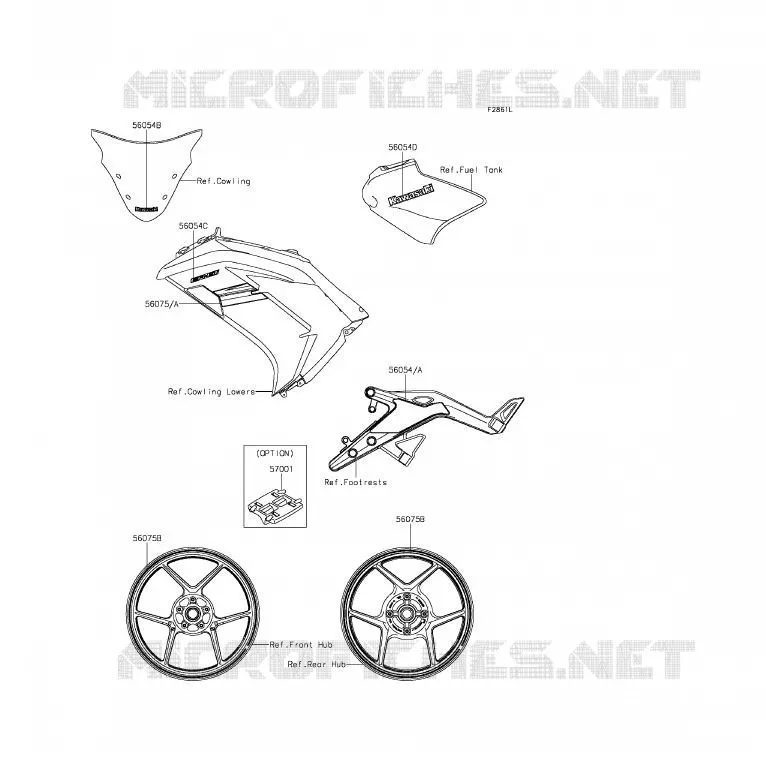 DECALS(Red)(EGF) Kawasaki MOTOS 650 2012 ER-6F  EX650ECF