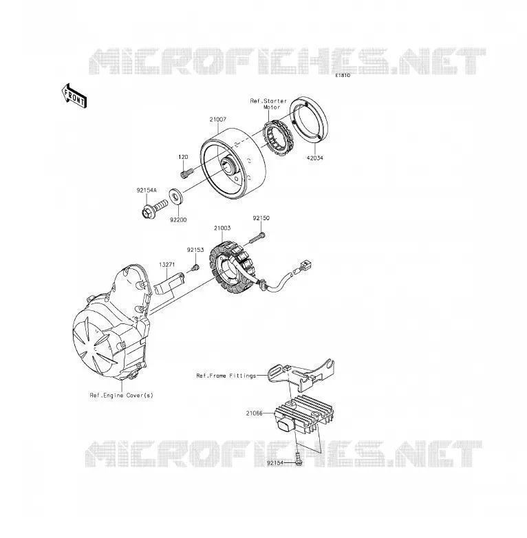 GENERATOR Kawasaki MOTOS 650 2012 ER-6F  EX650ECF