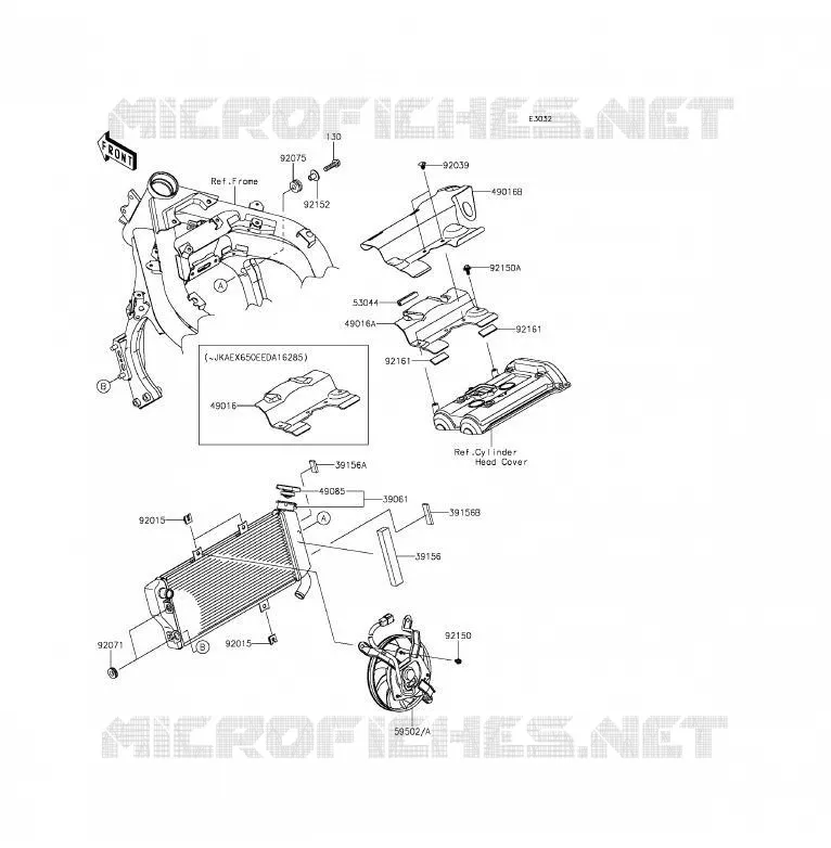 RADIATOR Kawasaki MOTOS 650 2012 ER-6F  EX650ECF