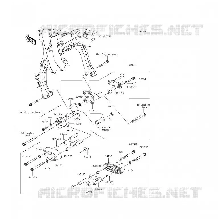 ACCESSORY (PROTECTION MOTEUR) Kawasaki MOTOS 650 2012 ER-6F  EX650ECF