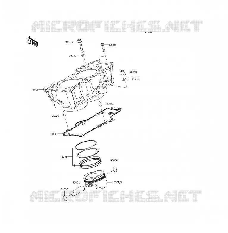 CYLINDER - PISTON  Kawasaki MOTOS 650 2012 ER-6F  EX650ECF