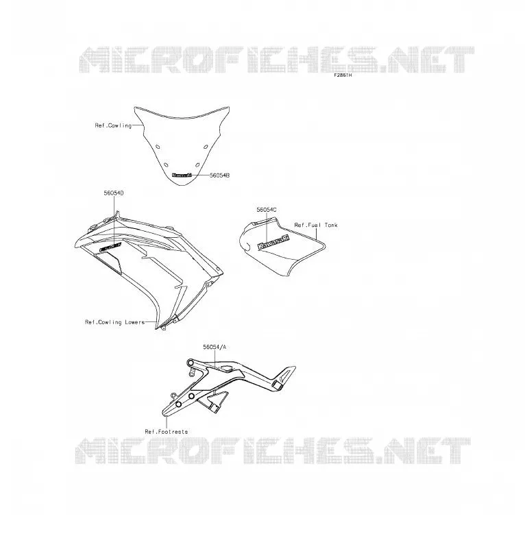 DECALS(Black)(EFF) Kawasaki MOTOS 650 2012 ER-6F  EX650ECF
