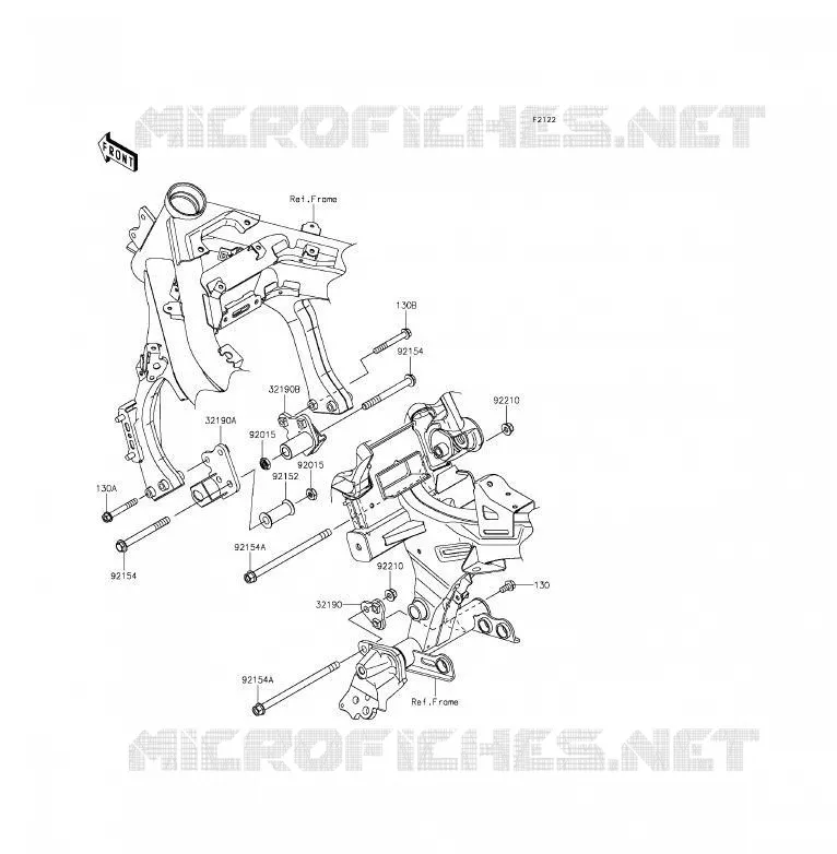 ENGINE MOUNT Kawasaki MOTOS 650 2012 ER-6F  EX650ECF