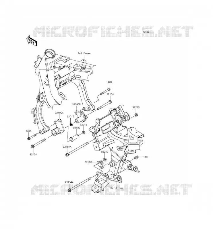 ENGINE MOUNT Kawasaki MOTOS 650 2012 ER-6F  EX650ECF