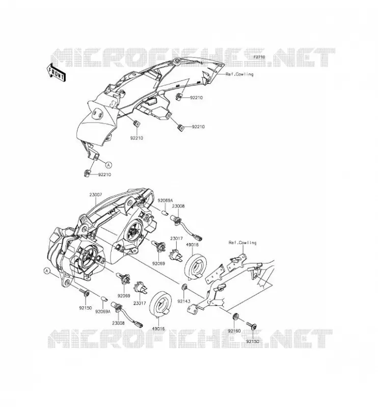 LENS(S) Kawasaki MOTOS 650 2012 ER-6F  EX650ECF