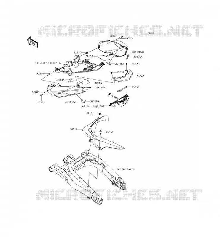 SIDE COVERS - CHAIN COVER Kawasaki MOTOS 650 2012 ER-6F  EX650ECF