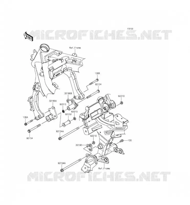 ENGINE MOUNT Kawasaki MOTOS 650 2012 ER-6F  EX650ECF