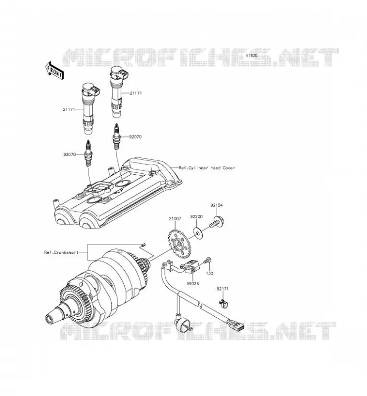 IGNITION SYSTEM Kawasaki MOTOS 650 2012 ER-6F  EX650ECF