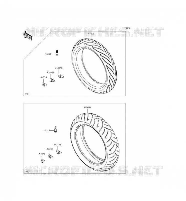 TIRES Kawasaki MOTOS 650 2012 ER-6F  EX650ECF
