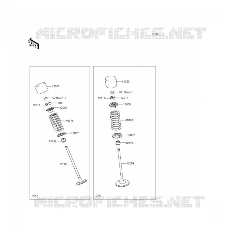VALVE Kawasaki MOTOS 650 2012 ER-6F  EX650ECF