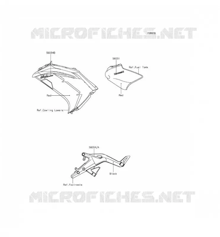 STICKER(RED)(CA,US) Kawasaki MOTOS 650 2012 ER-6F  EX650ECF