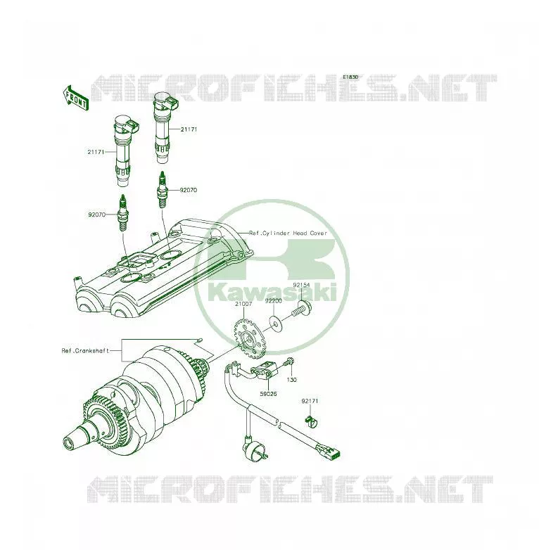 IGNITION SYSTEM Kawasaki MOTOS 650 2013 ER-6F  EX650EDS