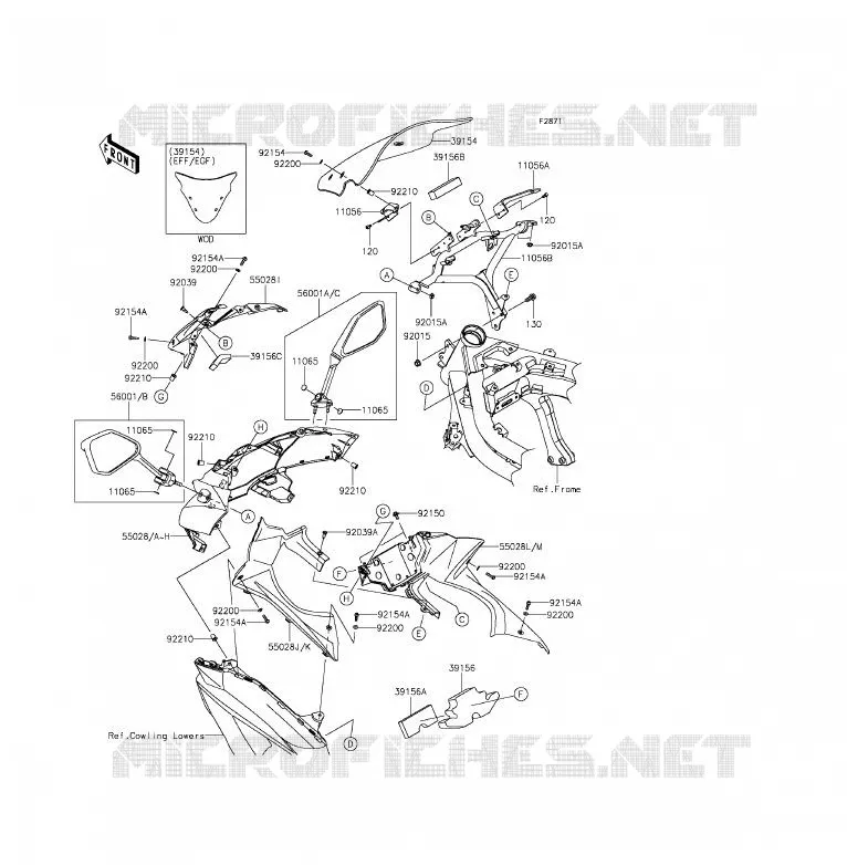 COWLING Kawasaki MOTOS 650 2013 ER-6F  EX650EDS