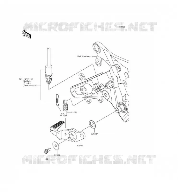 BRAKE PEDAL - TORK LINK Kawasaki MOTOS 650 2013 ER-6F  EX650EDS