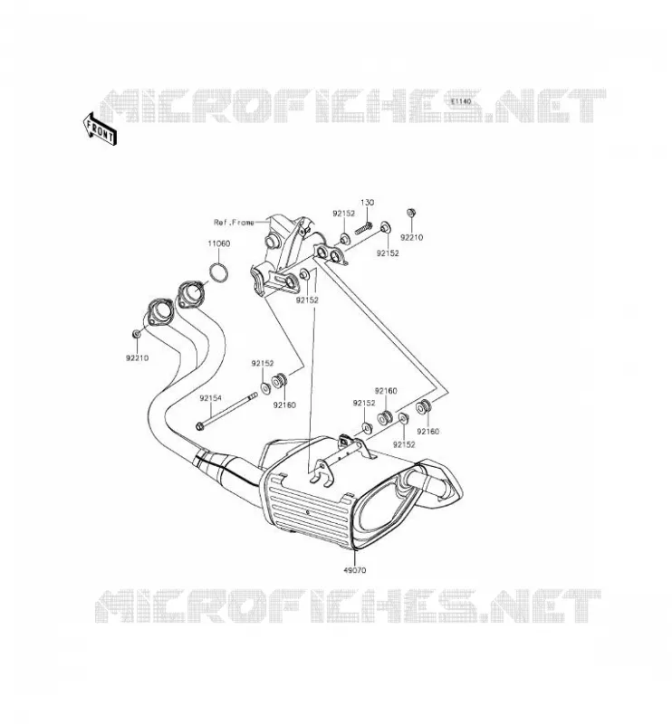 EXHAUST Kawasaki MOTOS 650 2013 ER-6F  EX650EDS