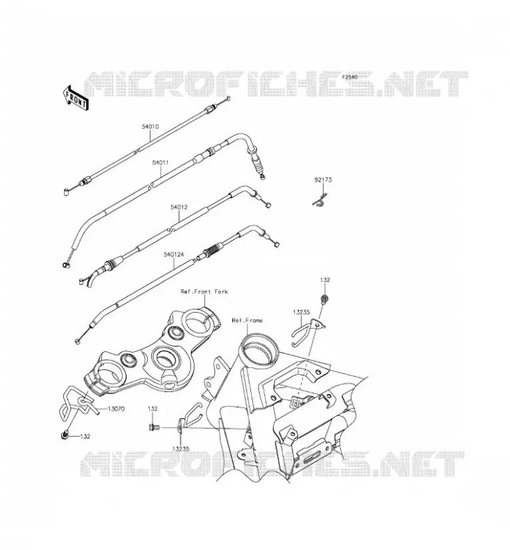 CABLES Kawasaki MOTOS 650 2013 ER-6F  EX650EDS