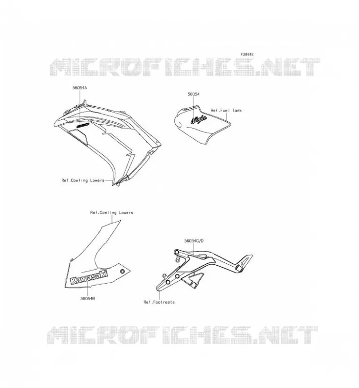 STICKER (NOIR) Kawasaki MOTOS 650 2013 ER-6F  EX650EDS
