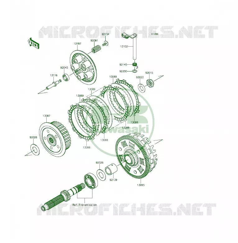CLUTCH Kawasaki MOTOS 650 2014 ER-6F  EX650EEF