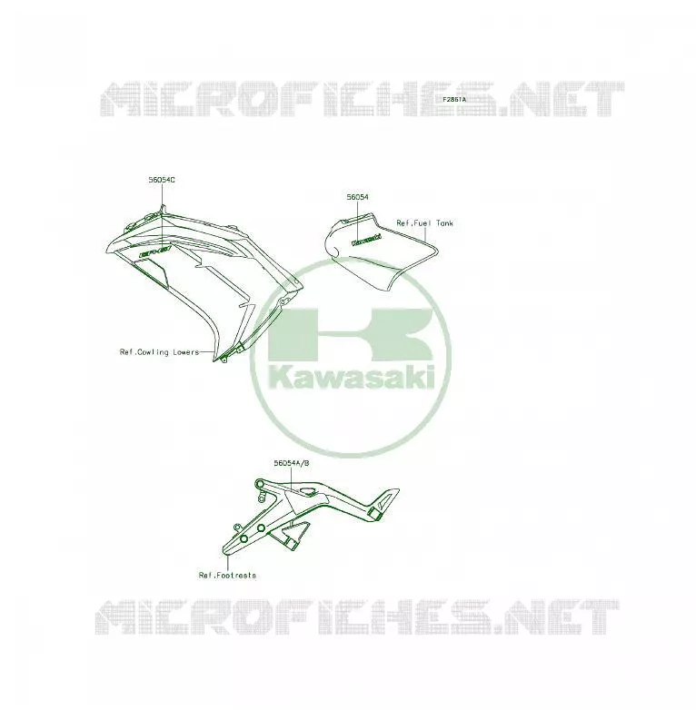DECALS(Black)(ECF) Kawasaki MOTOS 650 2014 ER-6F  EX650EEF