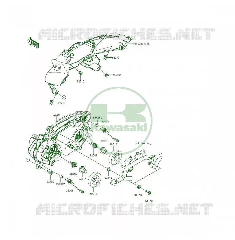 LENS(S) Kawasaki MOTOS 650 2014 ER-6F  EX650EEF