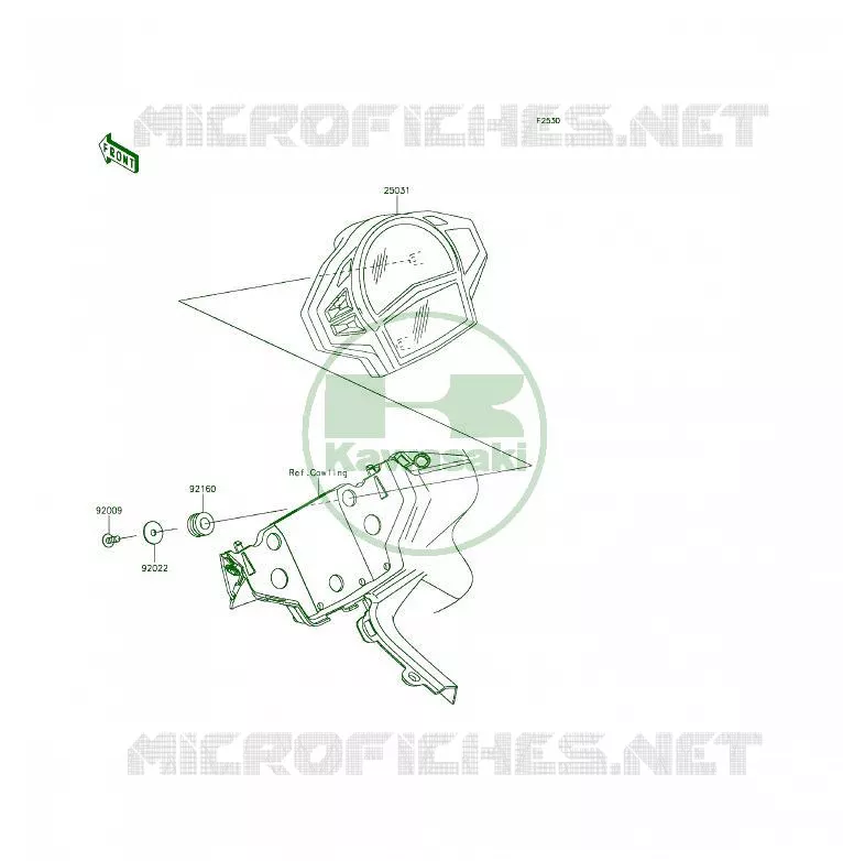 METERS Kawasaki MOTOS 650 2014 ER-6F  EX650EEF