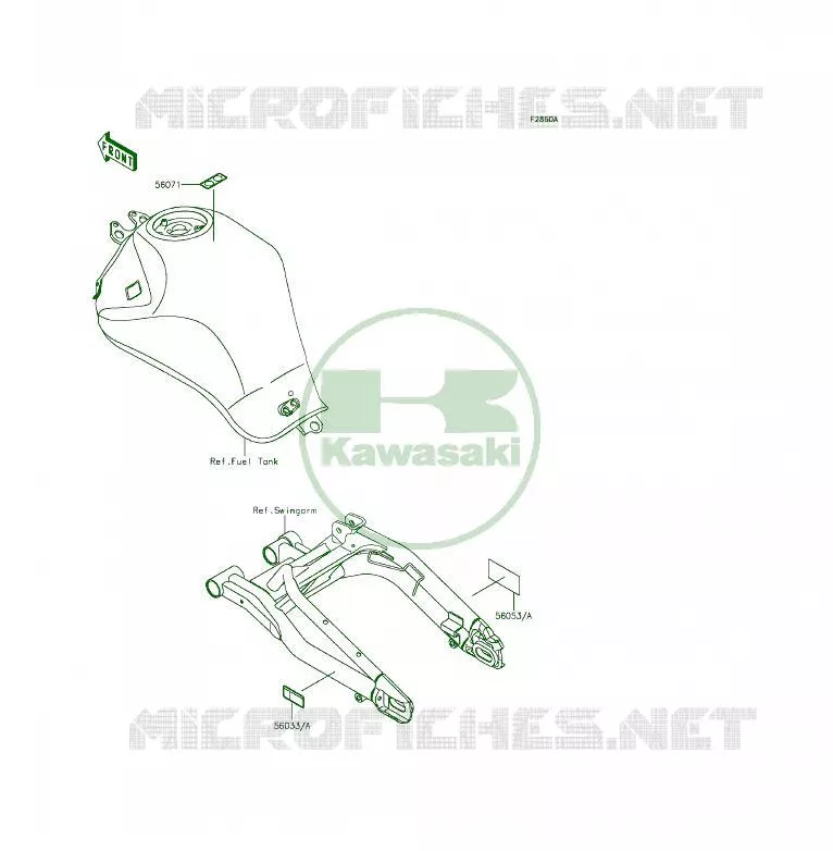 LABELS(EDS-EGF) Kawasaki MOTOS 650 2014 ER-6F  EX650EEF