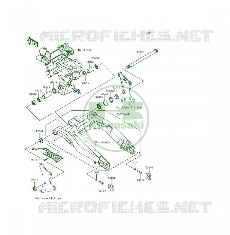 SWINGARM Kawasaki MOTOS 650 2014 ER-6F  EX650EEF