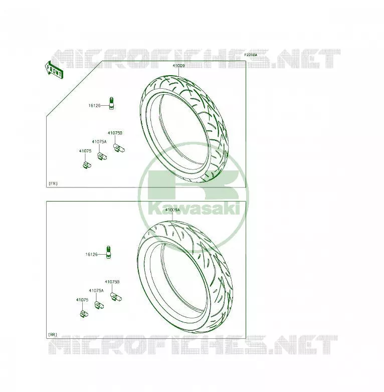 TIRES(EGF) Kawasaki MOTOS 650 2014 ER-6F  EX650EEF