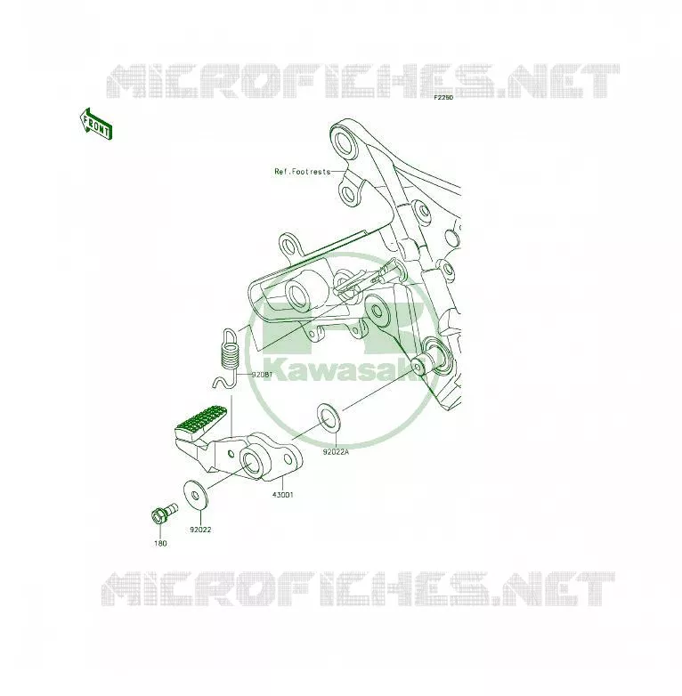 BRAKE PEDAL Kawasaki MOTOS 650 2014 ER-6F  EX650EEF