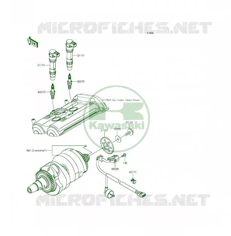 IGNITION SYSTEM Kawasaki MOTOS 650 2014 ER-6F  EX650EEF