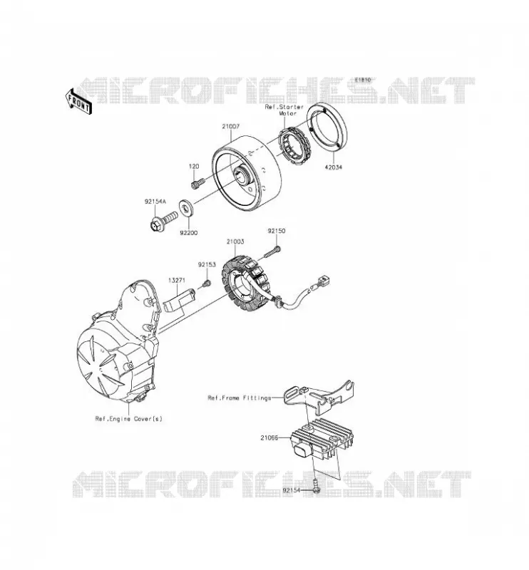 GENERATOR Kawasaki MOTOS 650 2014 ER-6F  EX650EEF