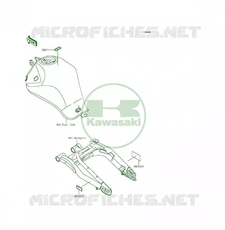 LABELS(EDS-EGF) Kawasaki MOTOS 650 2015 ER-6F  EX650EFF