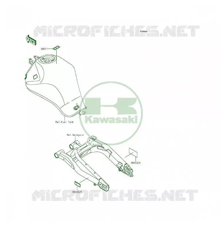 LABELS(EDS-EGF) Kawasaki MOTOS 650 2015 ER-6F  EX650EFF