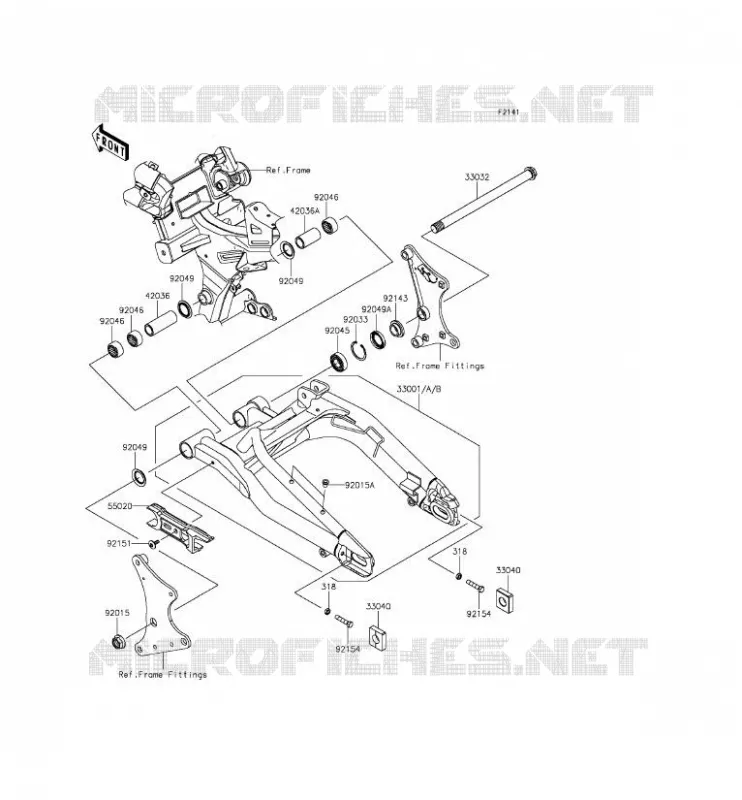 SWINGARM Kawasaki MOTOS 650 2015 ER-6F  EX650EFF