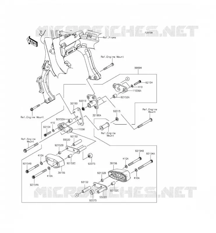 ACCESSORY (PROTECTION MOTEUR) Kawasaki MOTOS 650 2015 ER-6F  EX650EFF