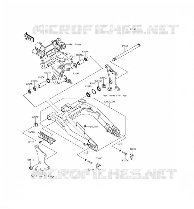 SWINGARM Kawasaki MOTOS 650 2015 ER-6F  EX650EFF