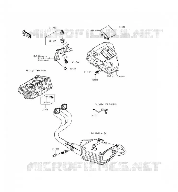 FUEL INJECTION Kawasaki MOTOS 650 2012 ER-6F ABS  EX650FCF
